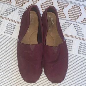 Burgundy Toms shoes